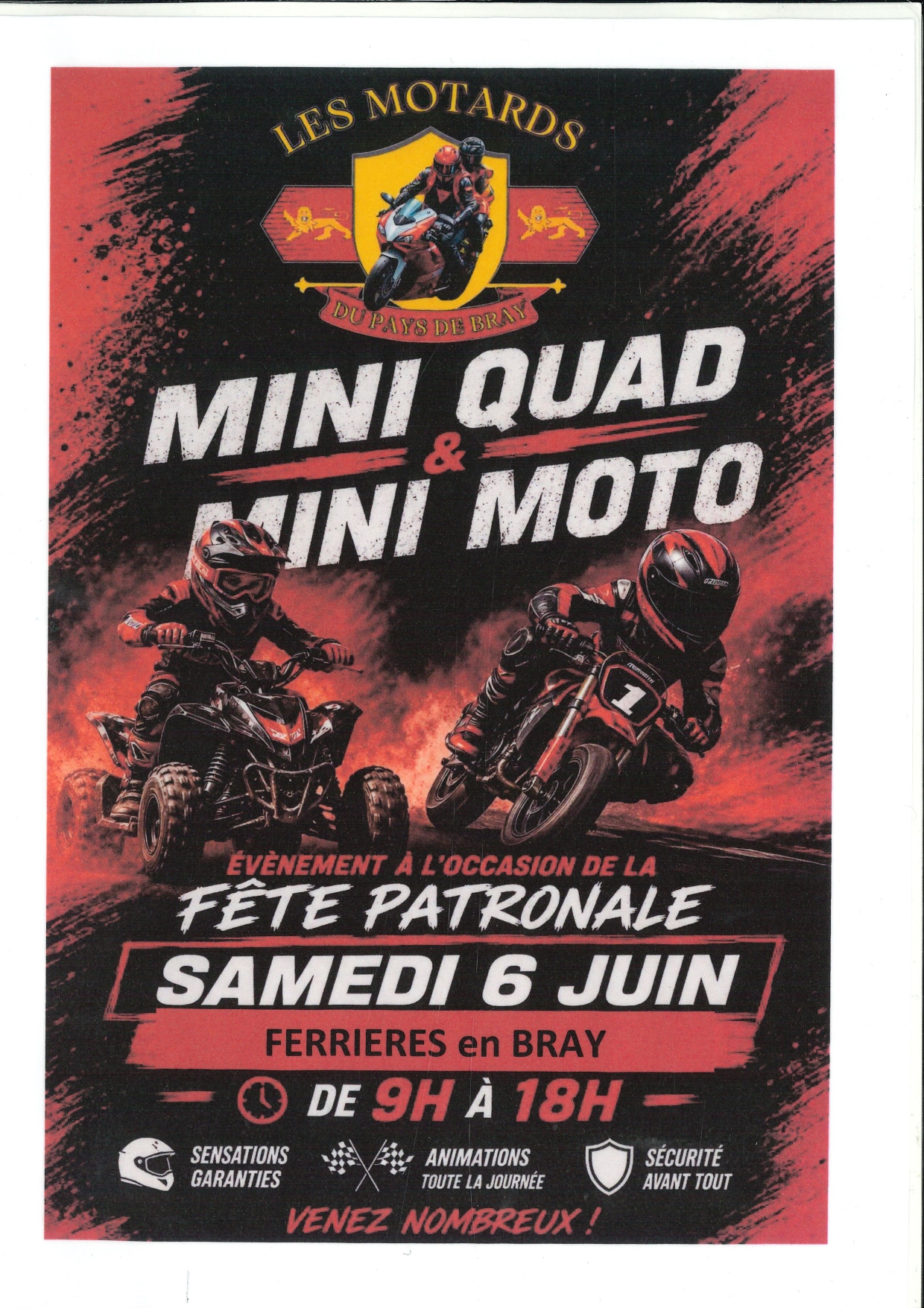 Affiche mini-quad et min moto