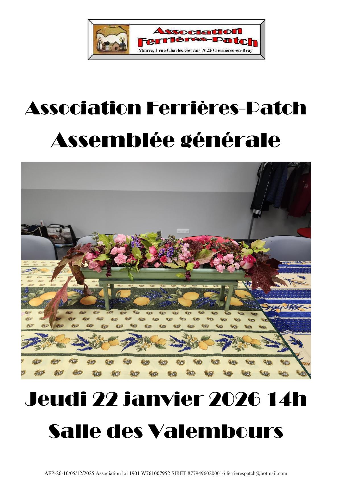 Affiche AG Ferrières Patch