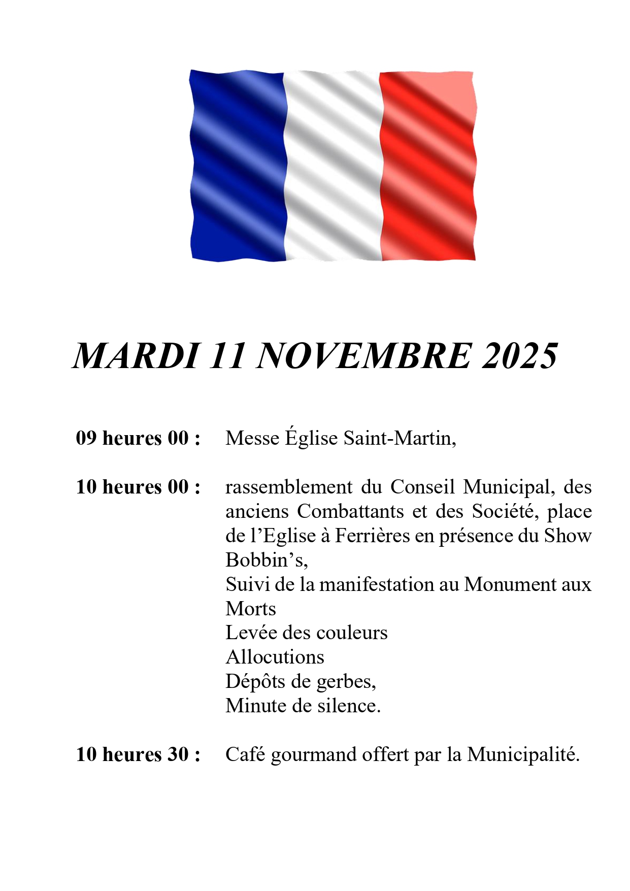 Affiche 11 novembre 