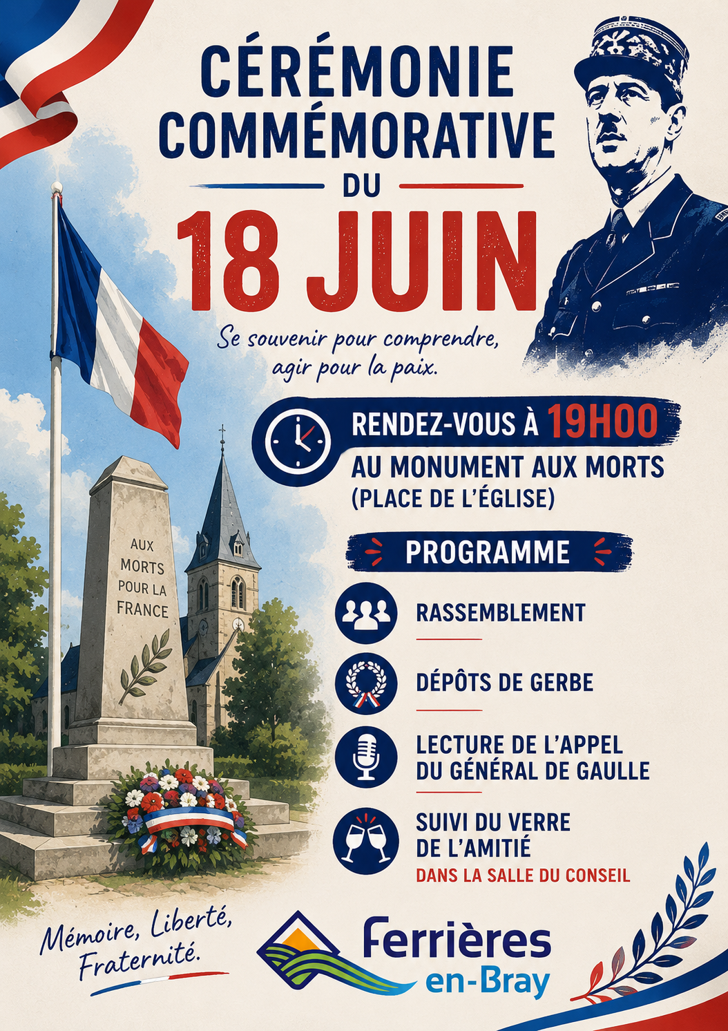 Affiche cérémonie du 18 juin 2026