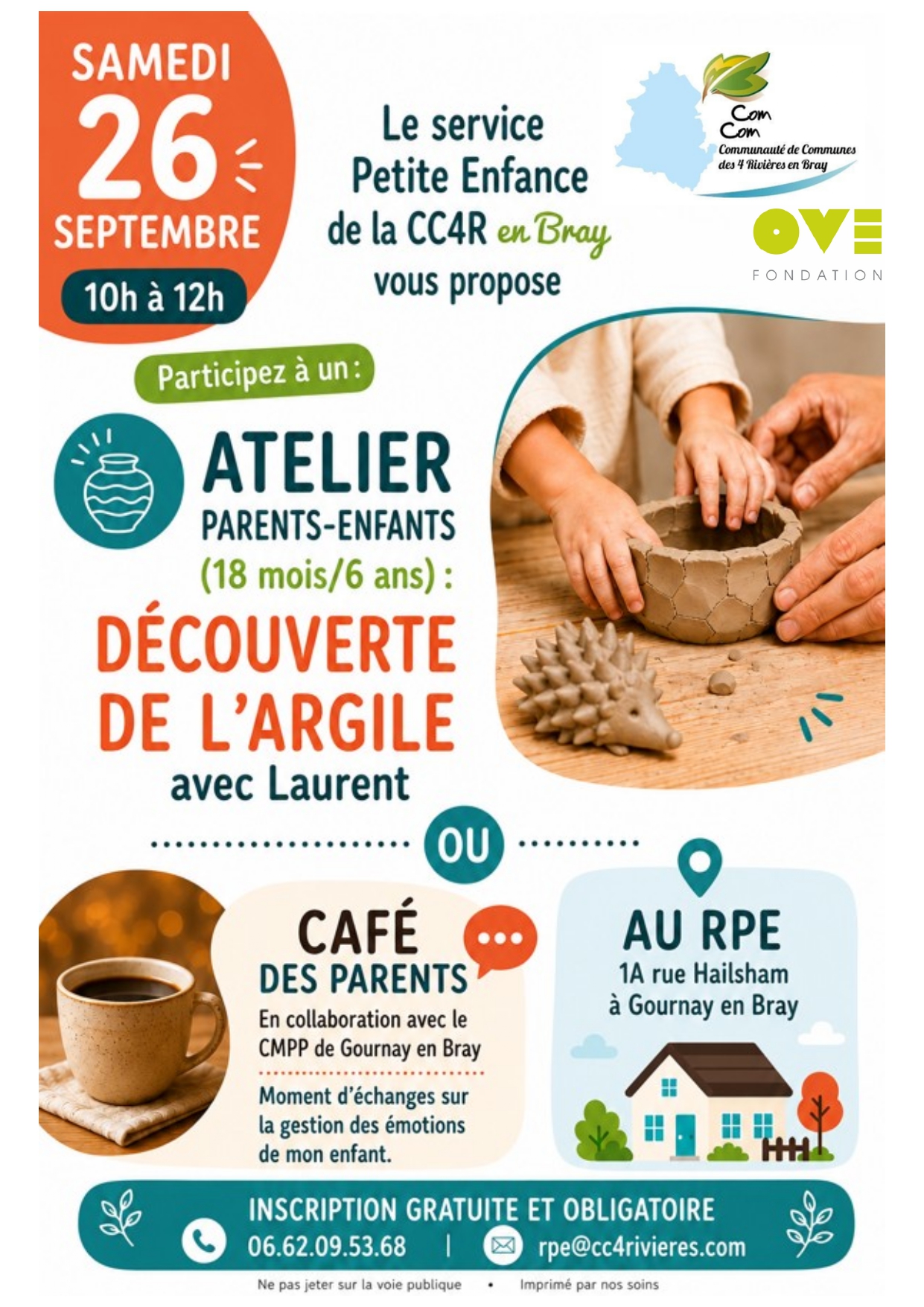 Affiche Atelier Découverte de l'argile