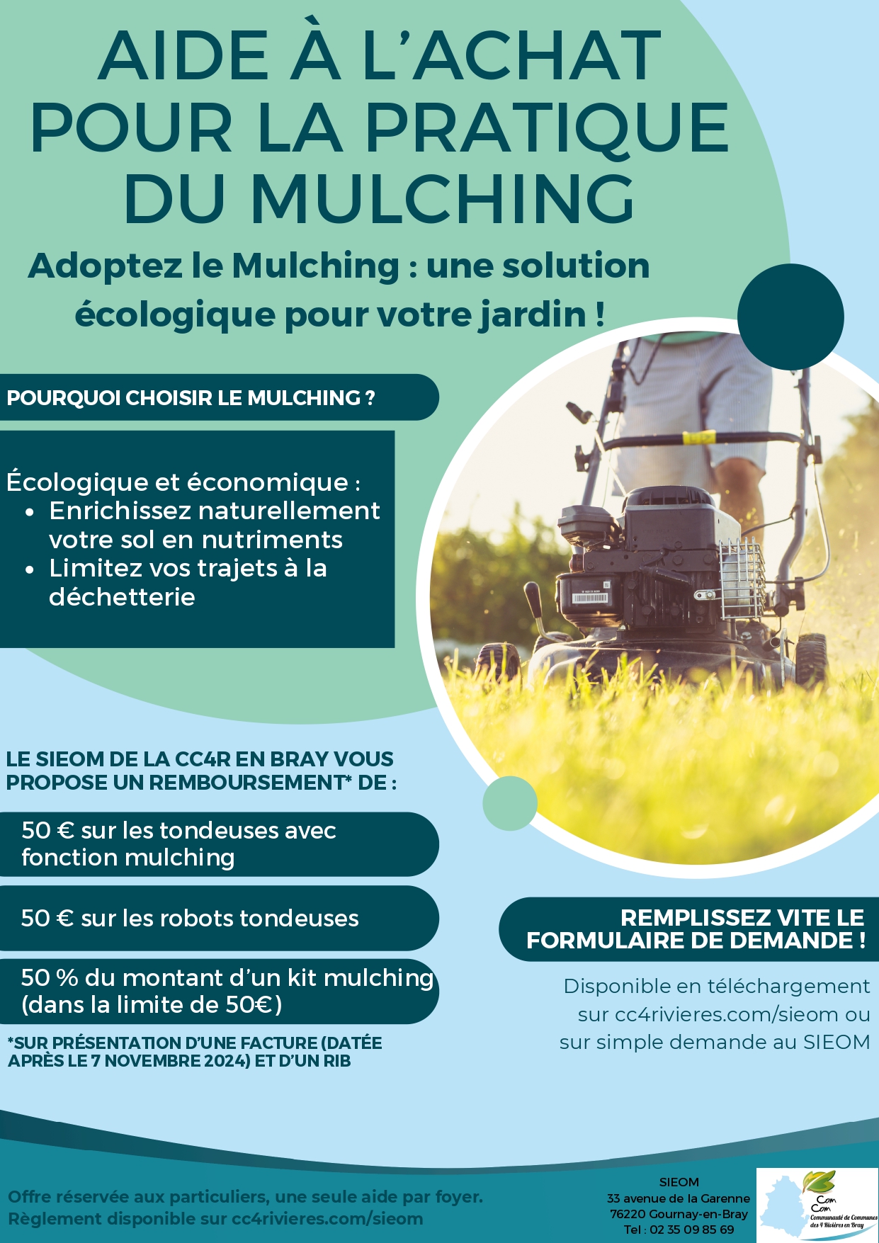 Affiche aide à l'achat pour la pratique du Mulching