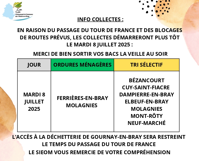 Affiche ramassage 8 juillet 2025