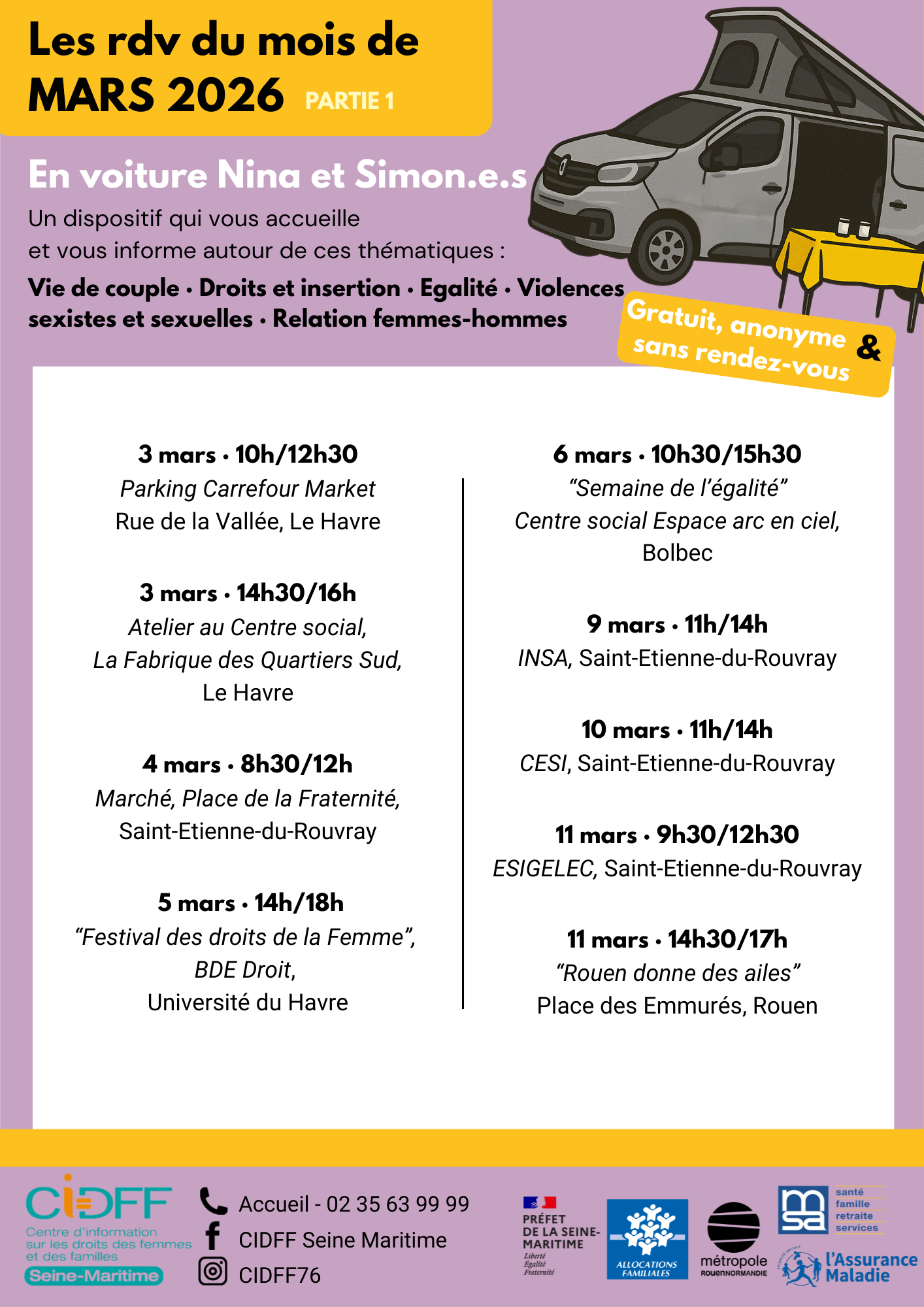 CIDFF Planning Mars 2026
