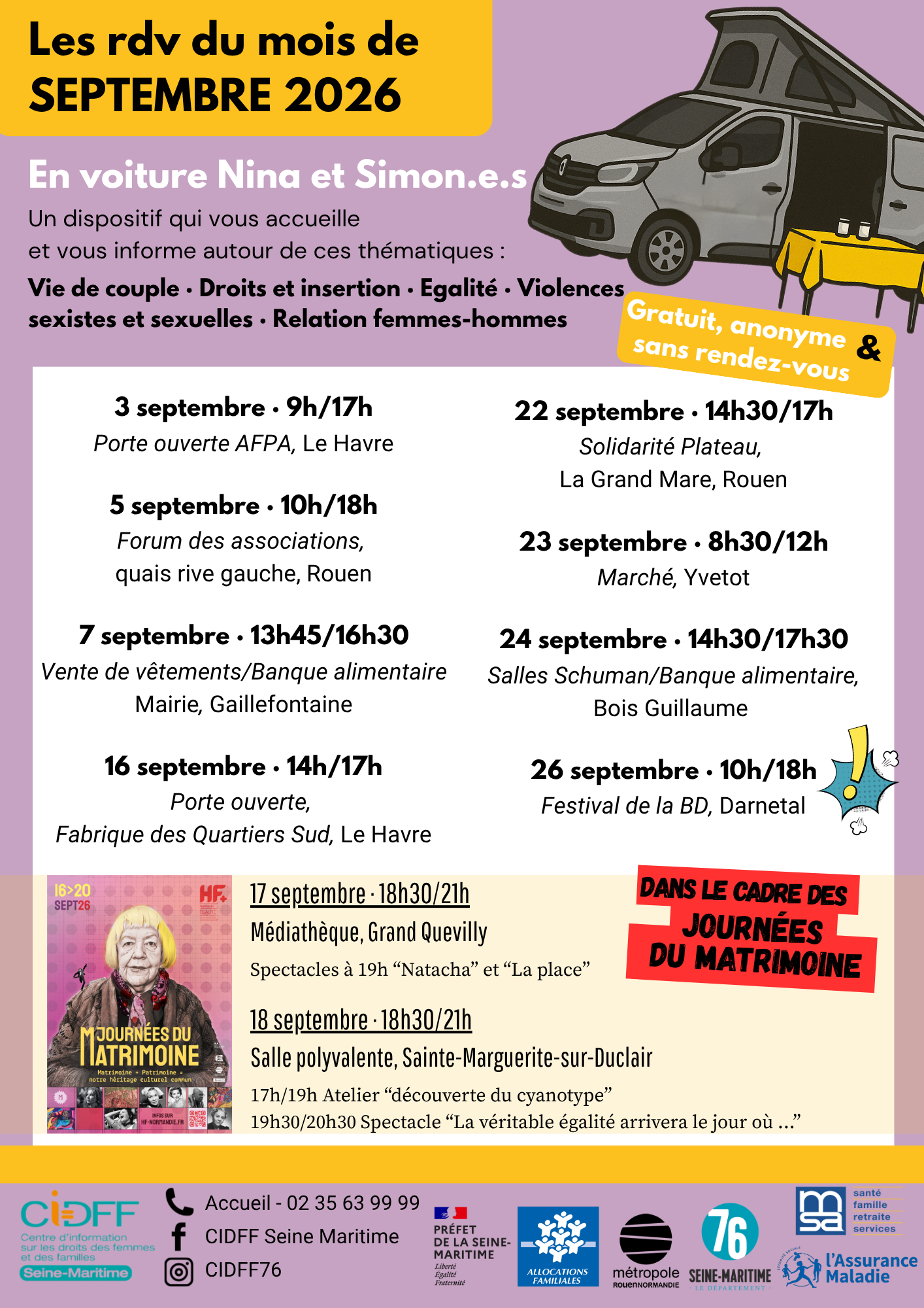 Planning Septembre 2026