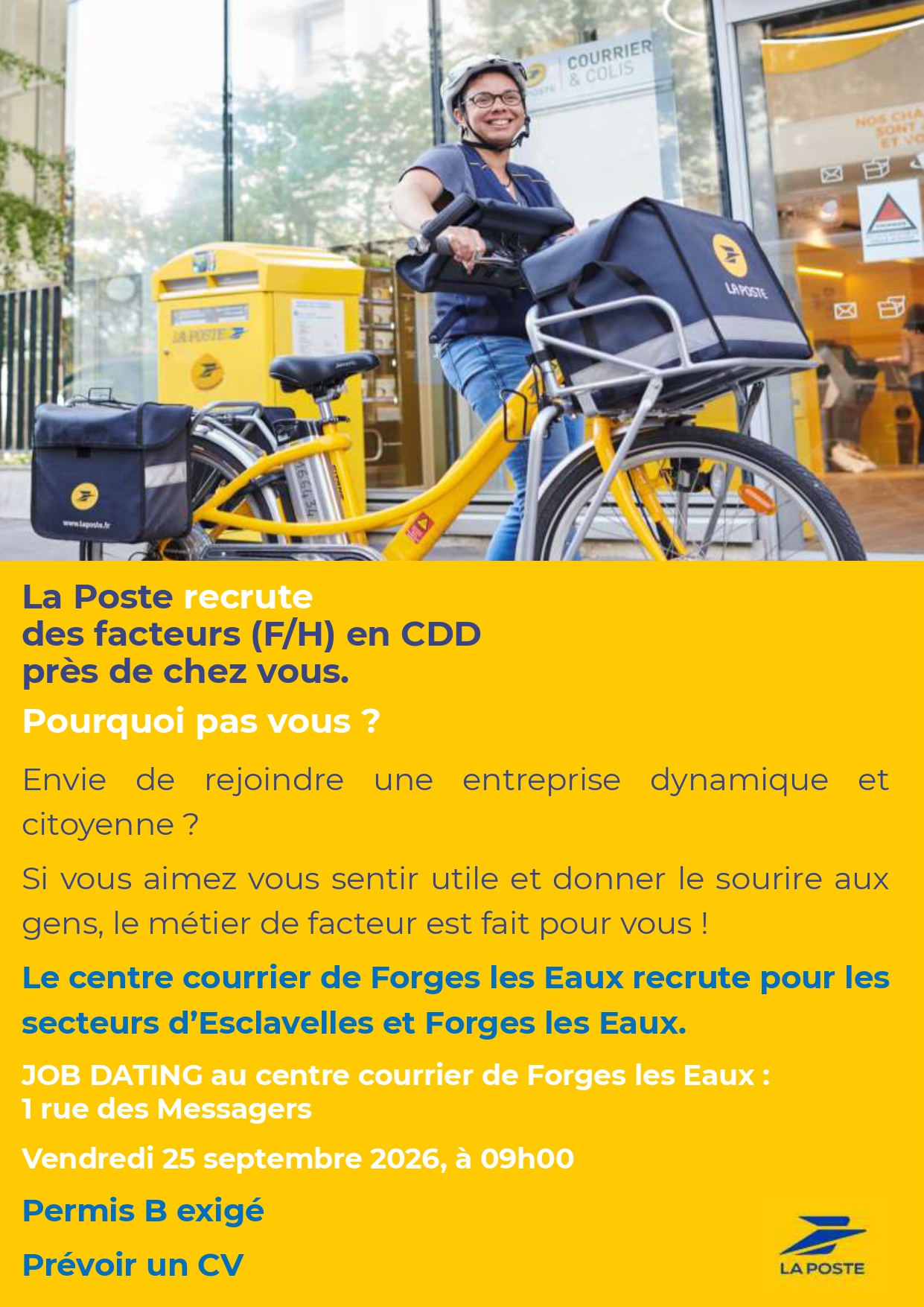 Affiche Job dating la poste 