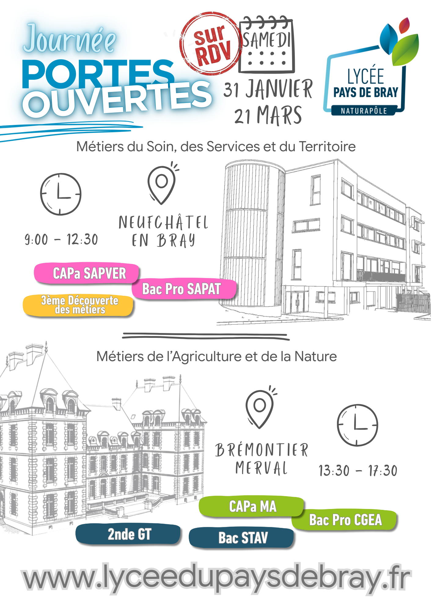 Affiche portes ouvertes 