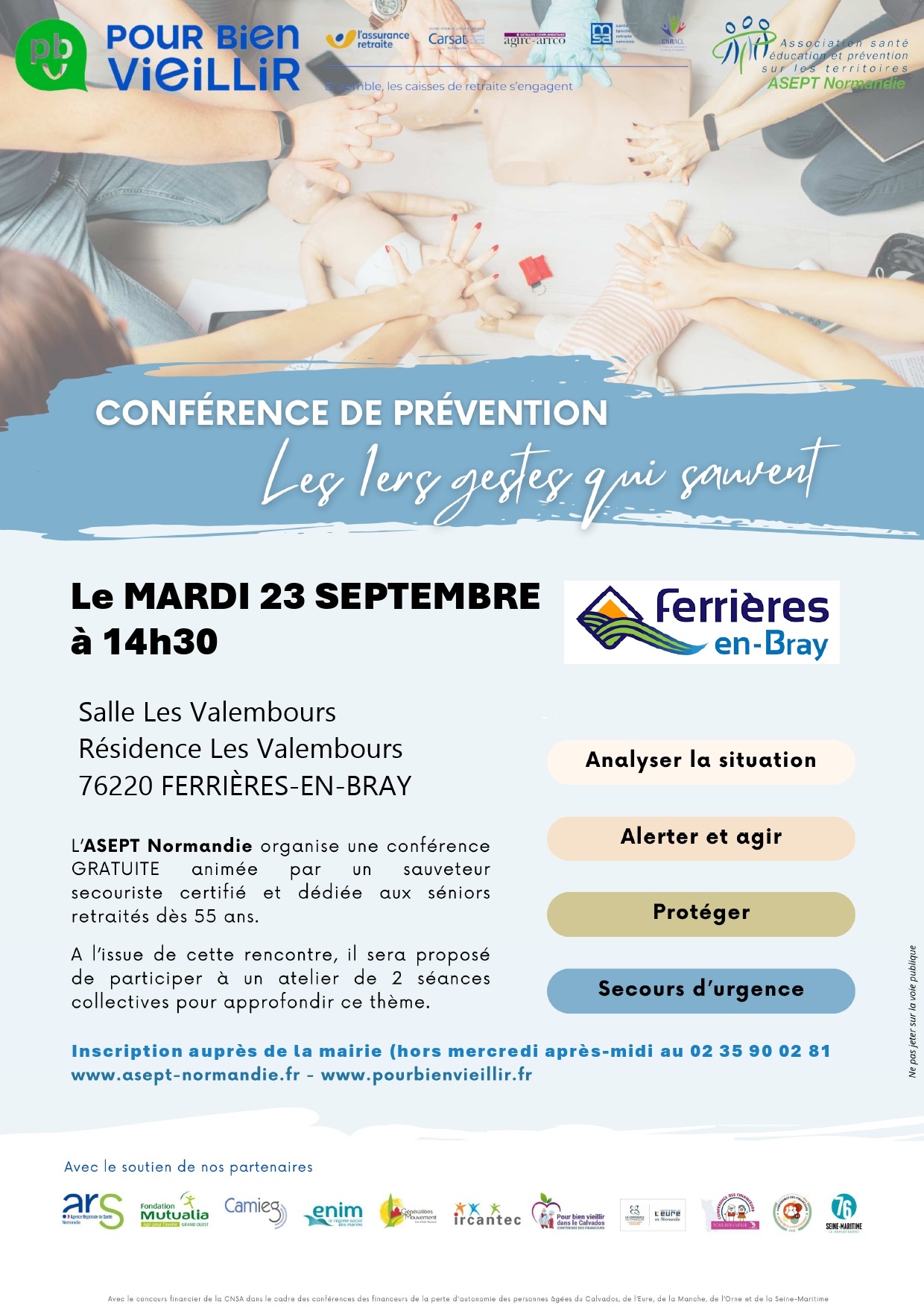 Affiche conférence de prévention