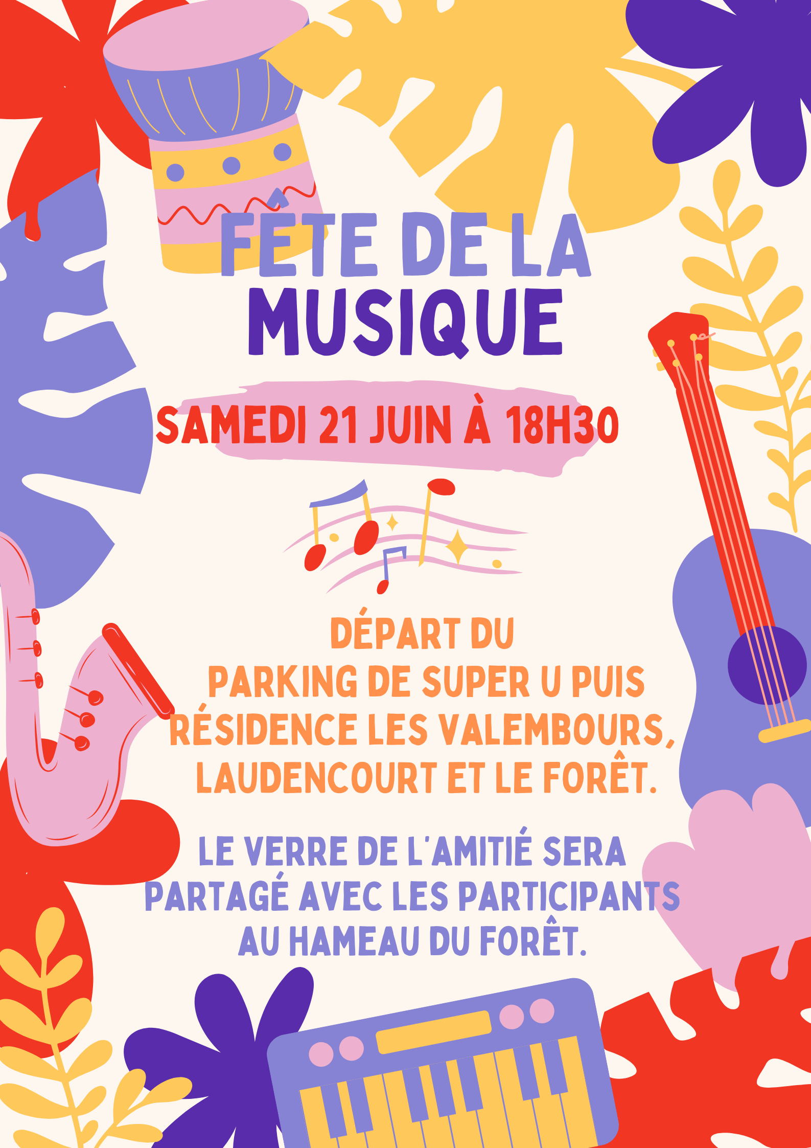 Affiche fête de la musique 2025