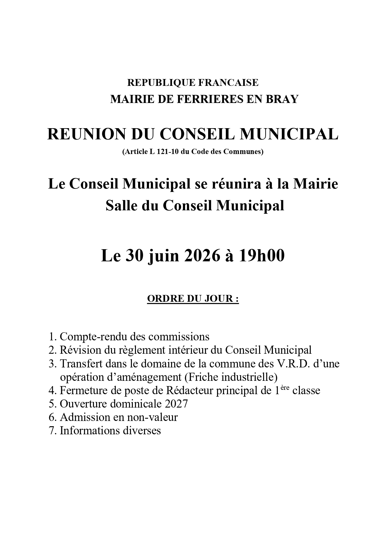 Conseil municipal