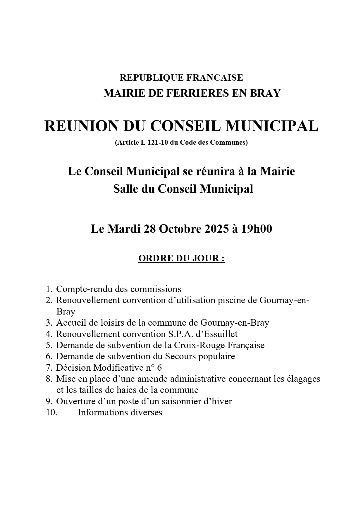 Affiche CM 28/10/2025